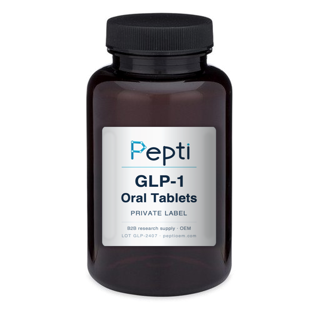GLP-1 oral tablets private label bottle